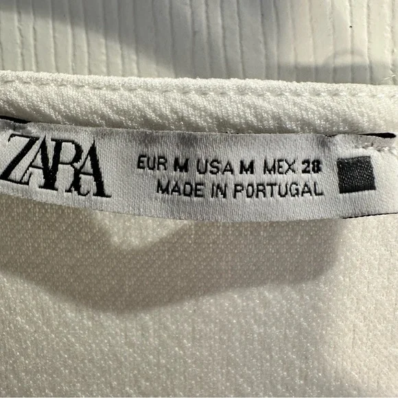 Zara White and Blue Midi Dress - Picture 8 of 9